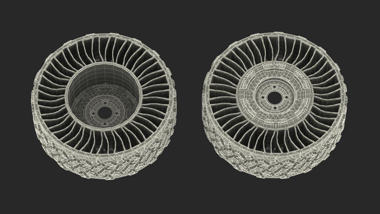 Michelin X Tweel UTV Airless Tire Dirty 3D model