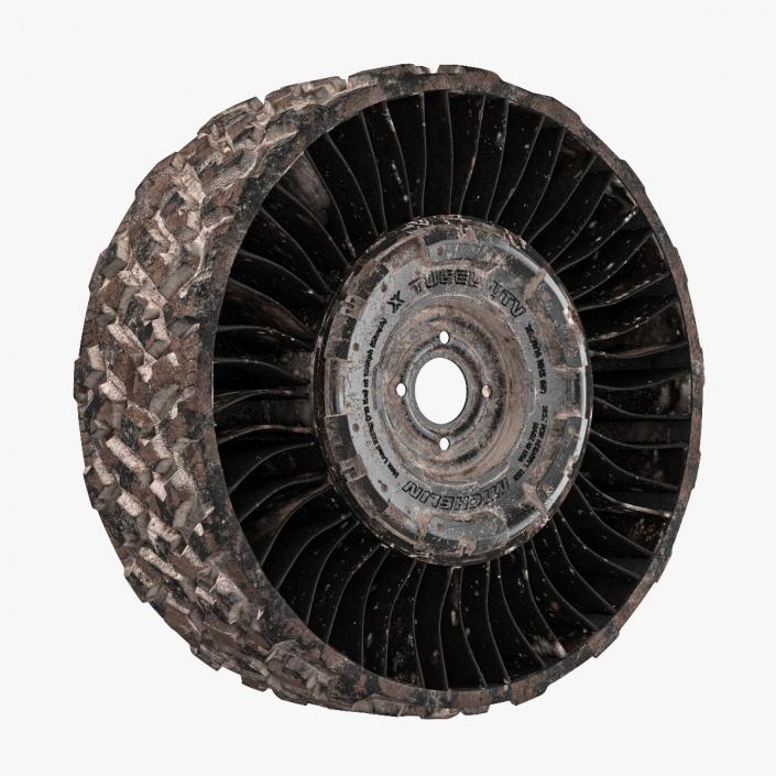 Michelin X Tweel UTV Airless Tire Dirty 3D model