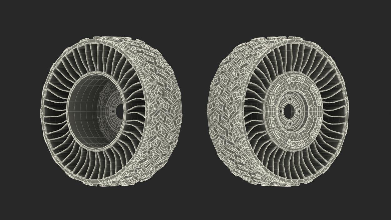 Michelin X Tweel UTV Airless Tire Dirty 3D model