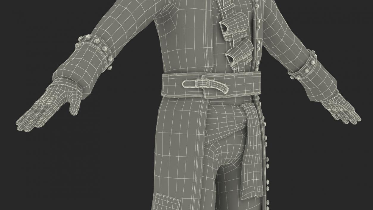 Rogue Pirate Man Rigged for Maya 3D