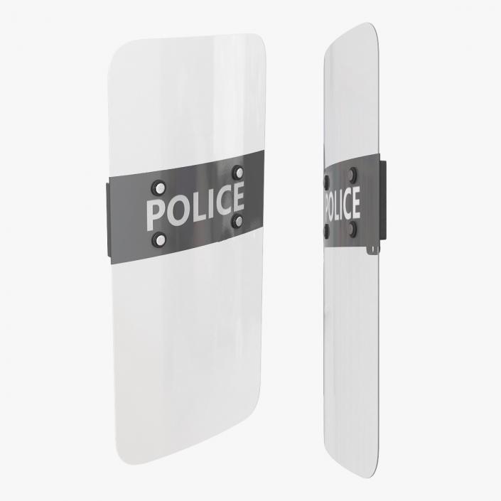 Police Riot Shield Polycarbonate 3D