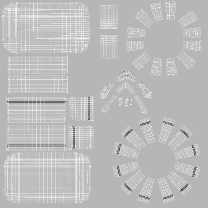 3D Silver Tray with Apples model