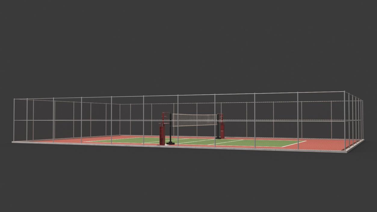 Volleyball Court and Referee Towers by SENOH 3D model