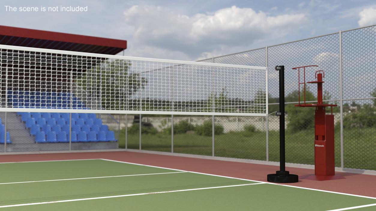 Volleyball Court and Referee Towers by SENOH 3D model