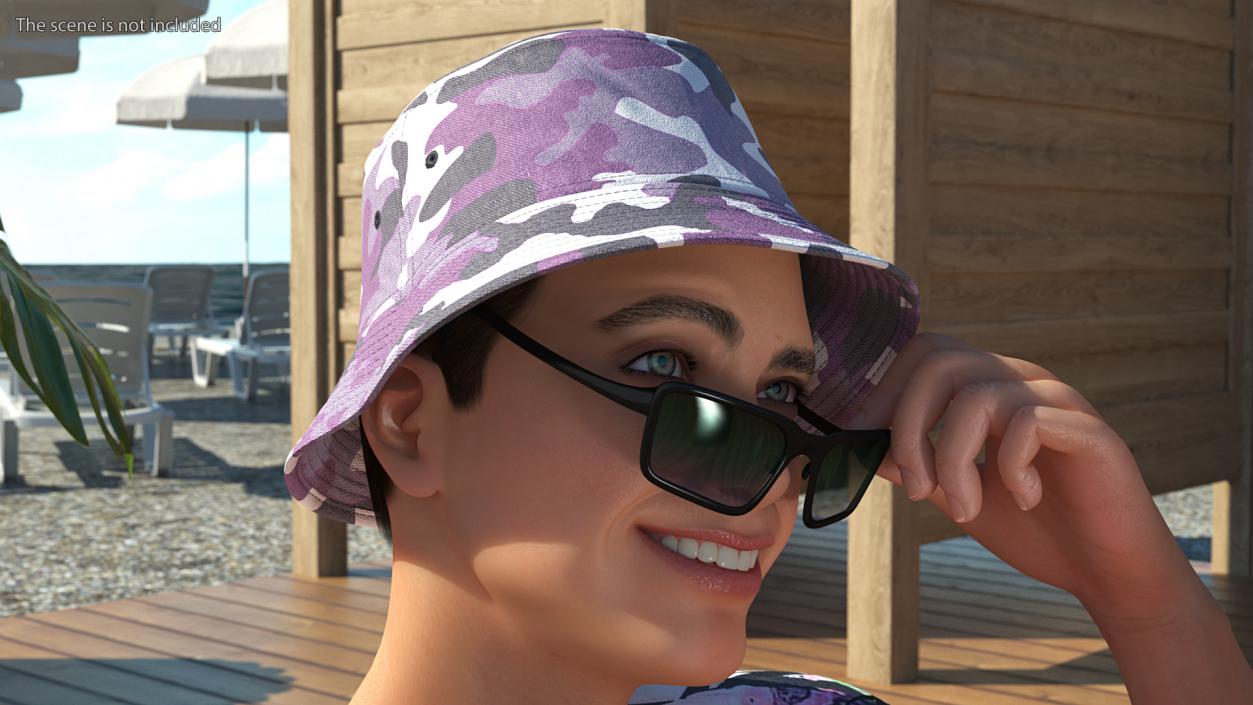 3D model Bucket Hat Camo