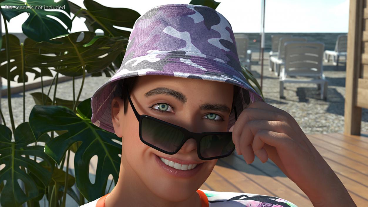 3D model Bucket Hat Camo