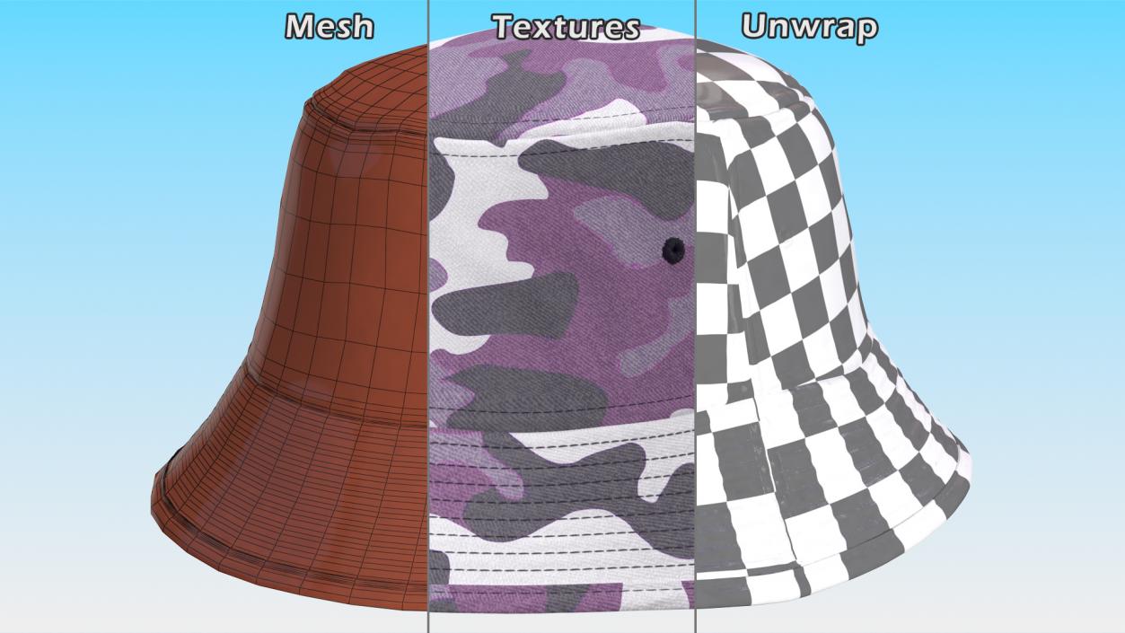 3D model Bucket Hat Camo