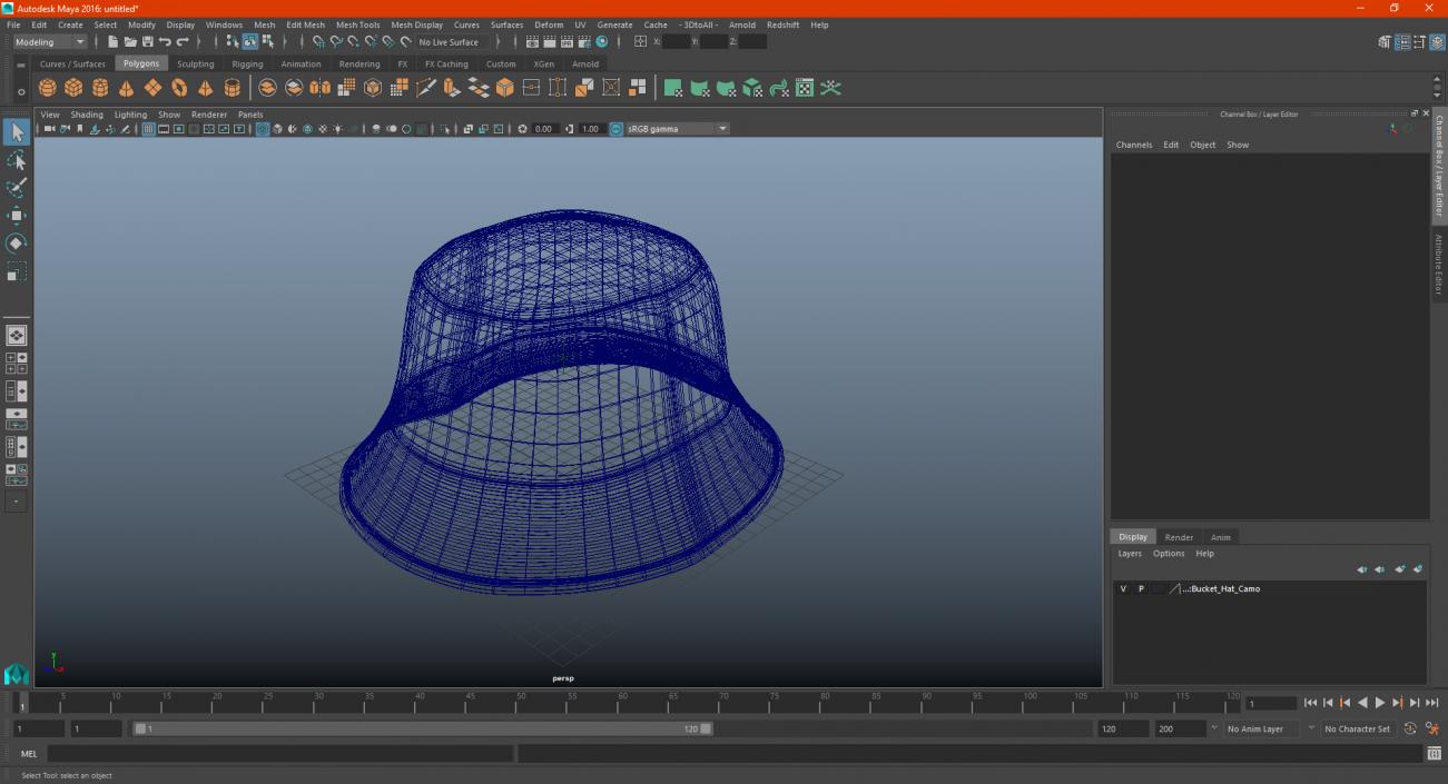 3D model Bucket Hat Camo