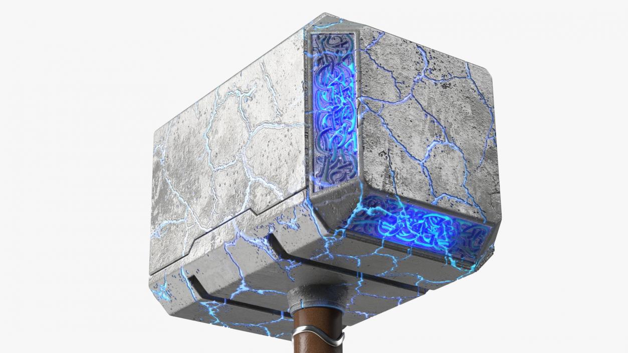 Thor Hammer Mjolnir with Glowing Cracks 3D model