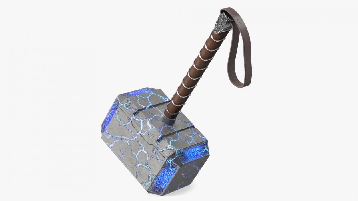 Thor Hammer Mjolnir with Glowing Cracks 3D model