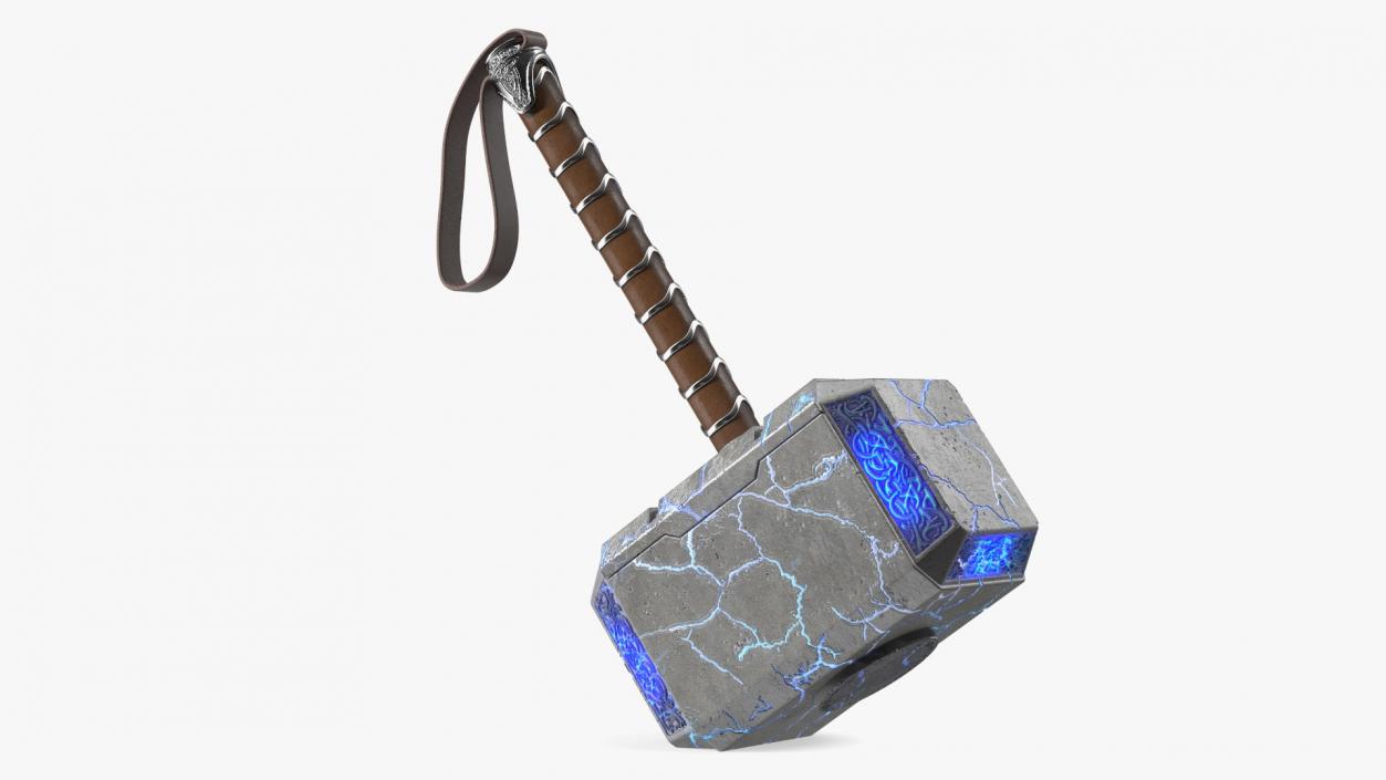 Thor Hammer Mjolnir with Glowing Cracks 3D model