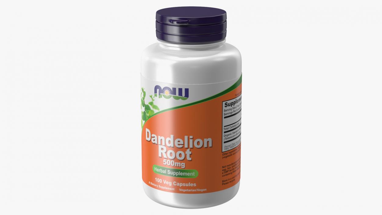 3D model NOW Dandelion Root 500 mg