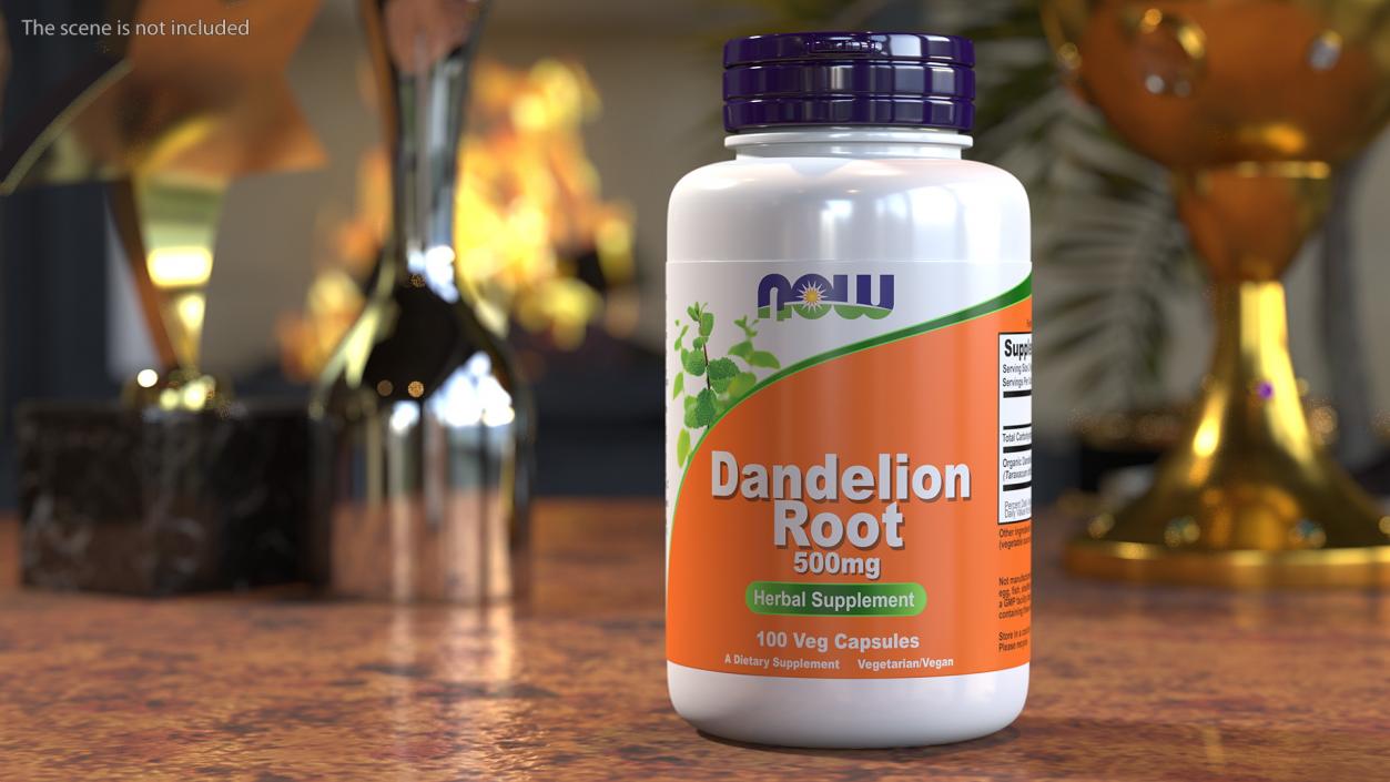 3D model NOW Dandelion Root 500 mg