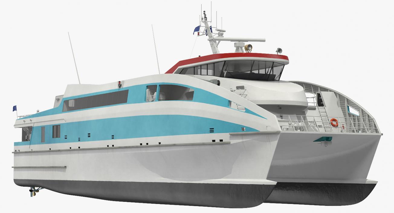 3D Ferry Catamaran Generic Rigged(1) model