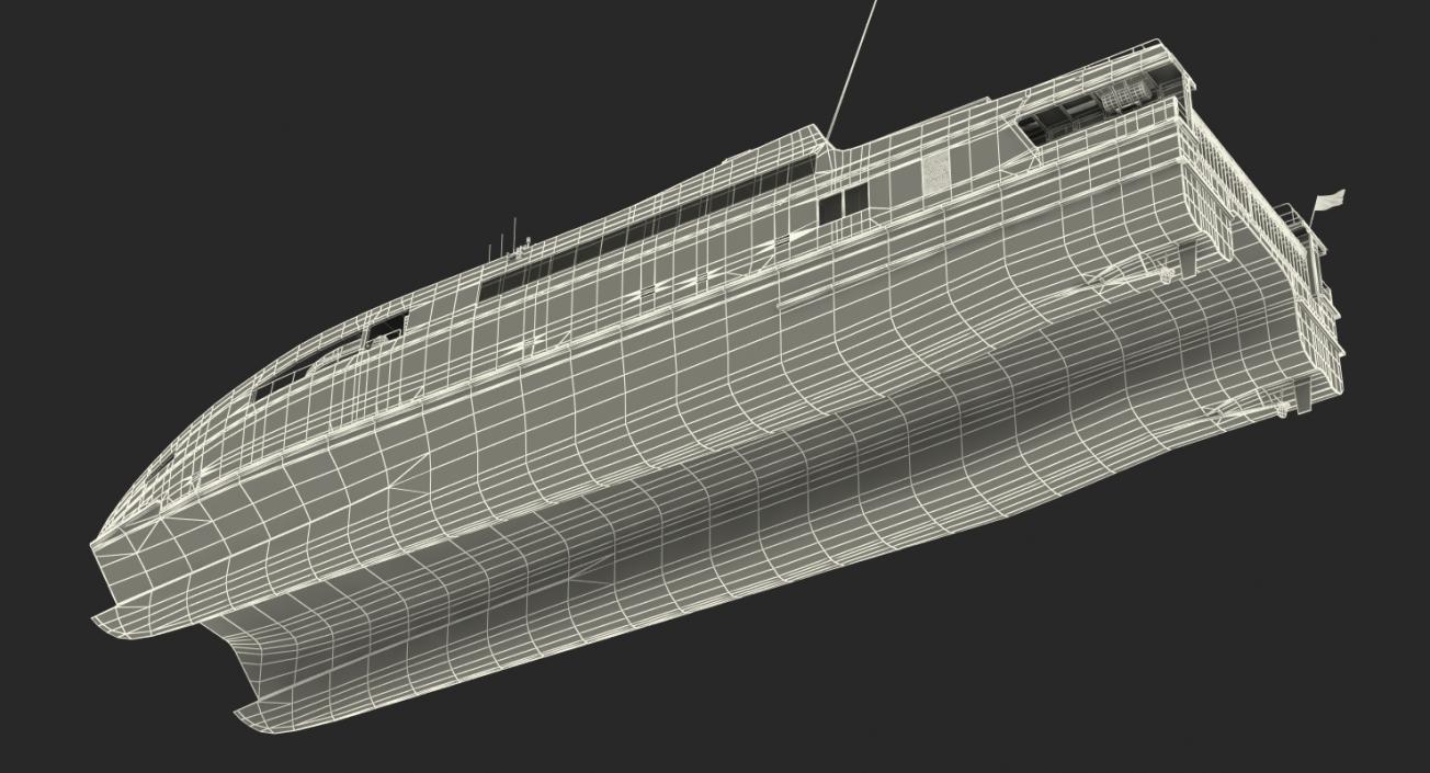 3D Ferry Catamaran Generic Rigged(1) model