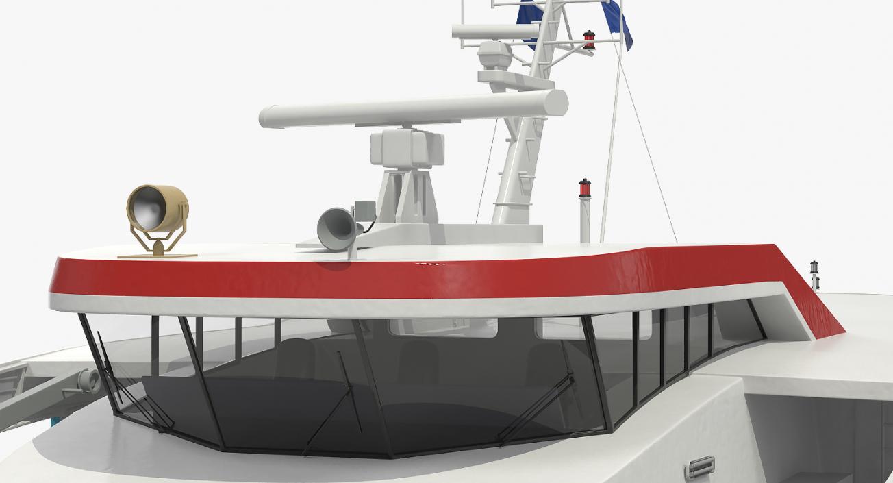 3D Ferry Catamaran Generic Rigged(1) model