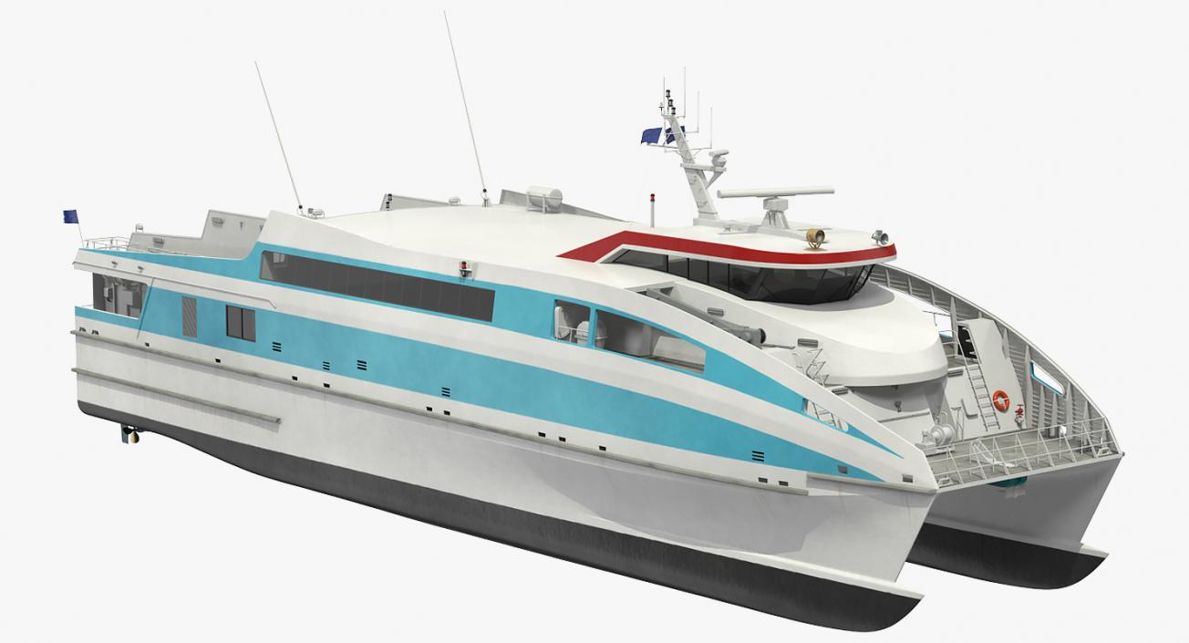 3D Ferry Catamaran Generic Rigged(1) model