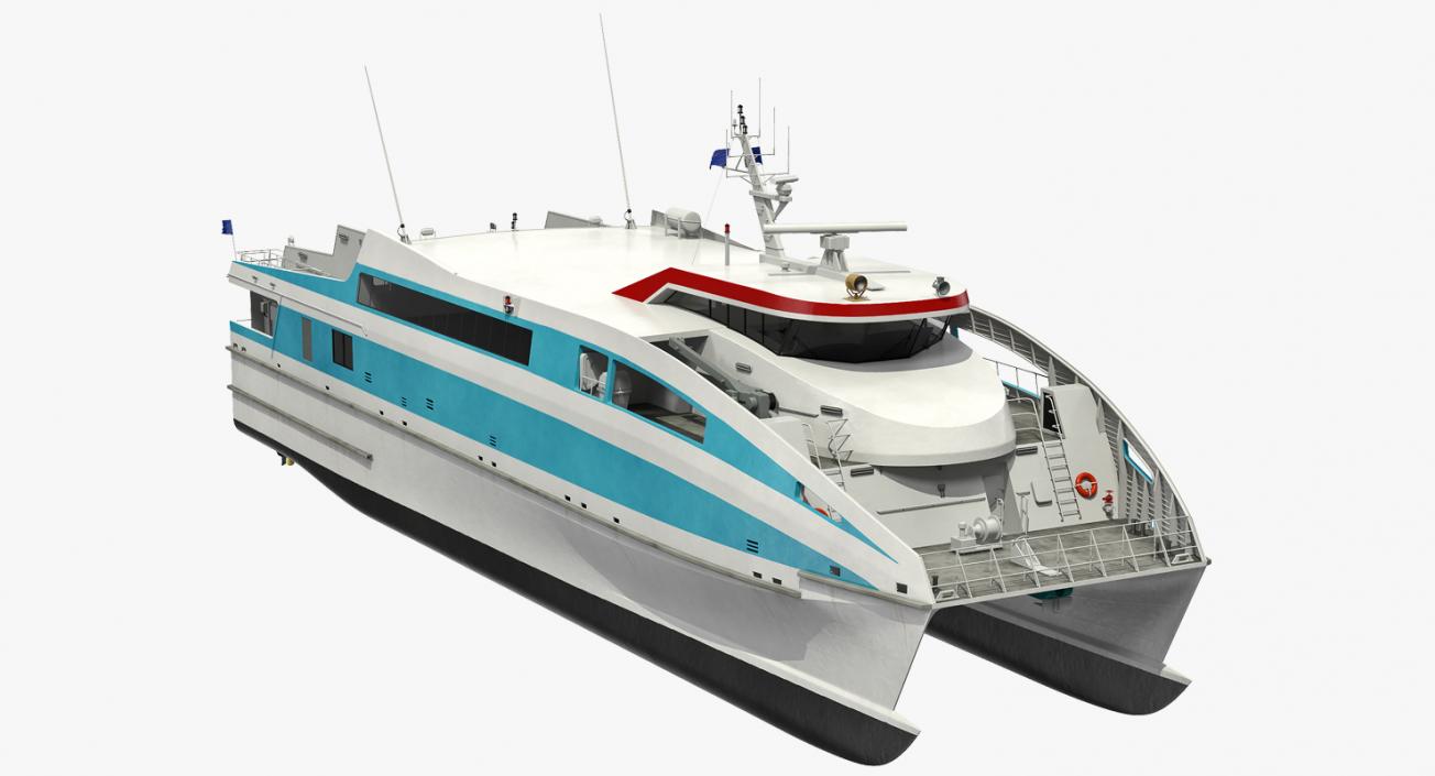 3D Ferry Catamaran Generic Rigged(1) model