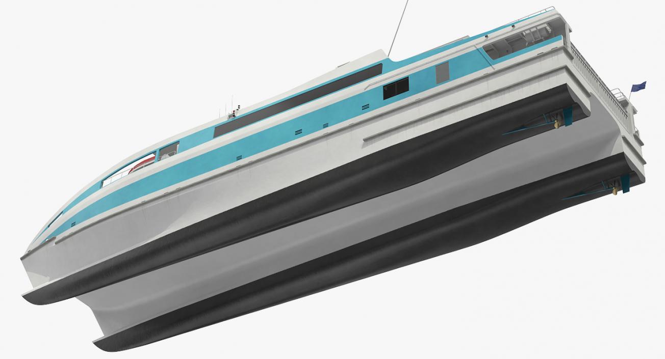 3D Ferry Catamaran Generic Rigged(1) model