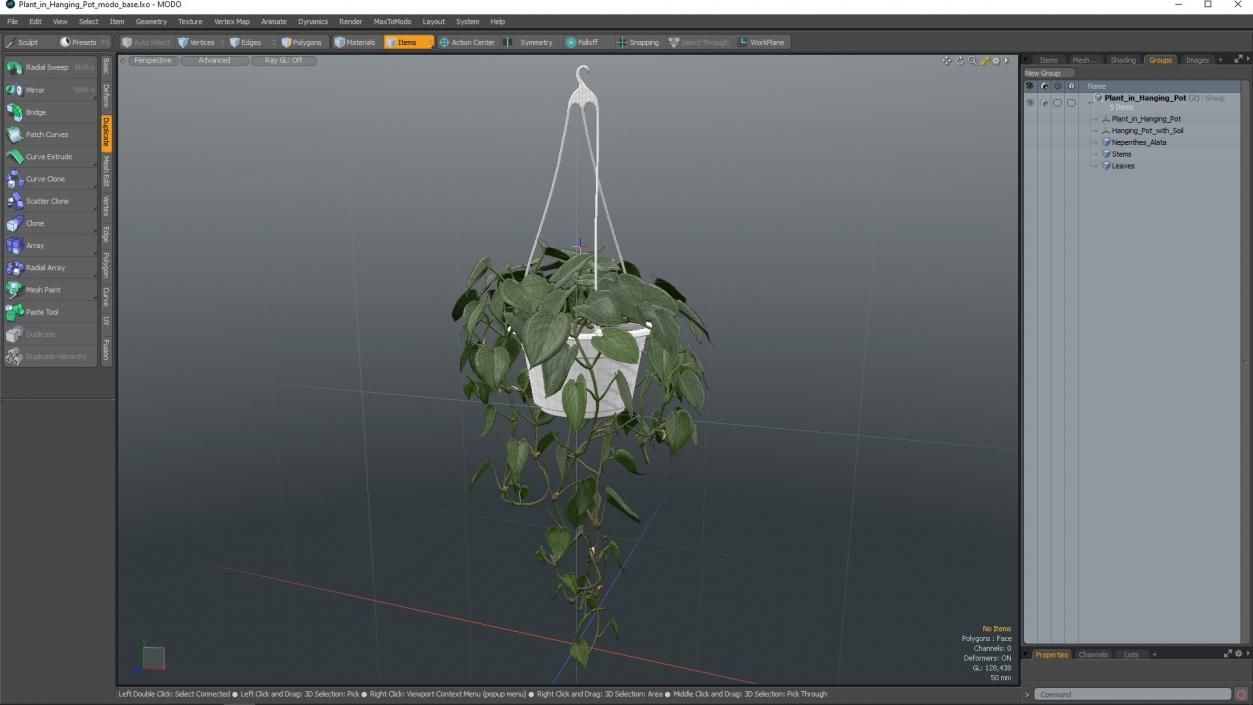 3D model Plant in Hanging Pot