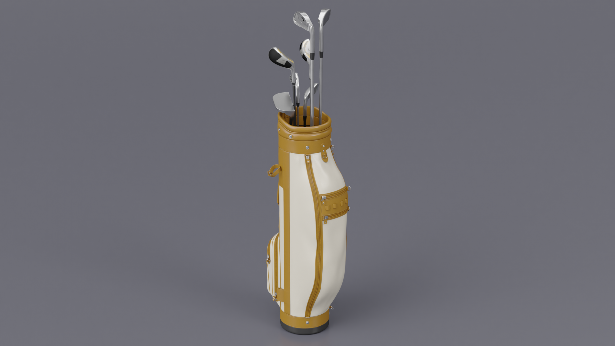 3D Golf Clubs Set with Bag model