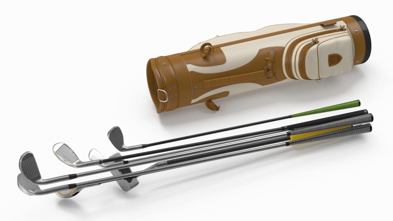 3D Golf Clubs Set with Bag model