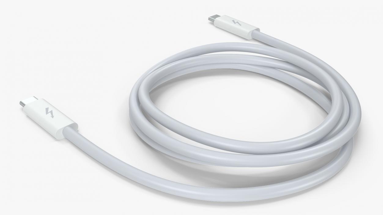 3D model Apple Thunderbolt 4 Pro Cable White