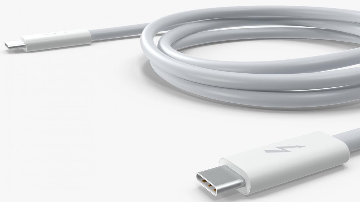 3D model Apple Thunderbolt 4 Pro Cable White