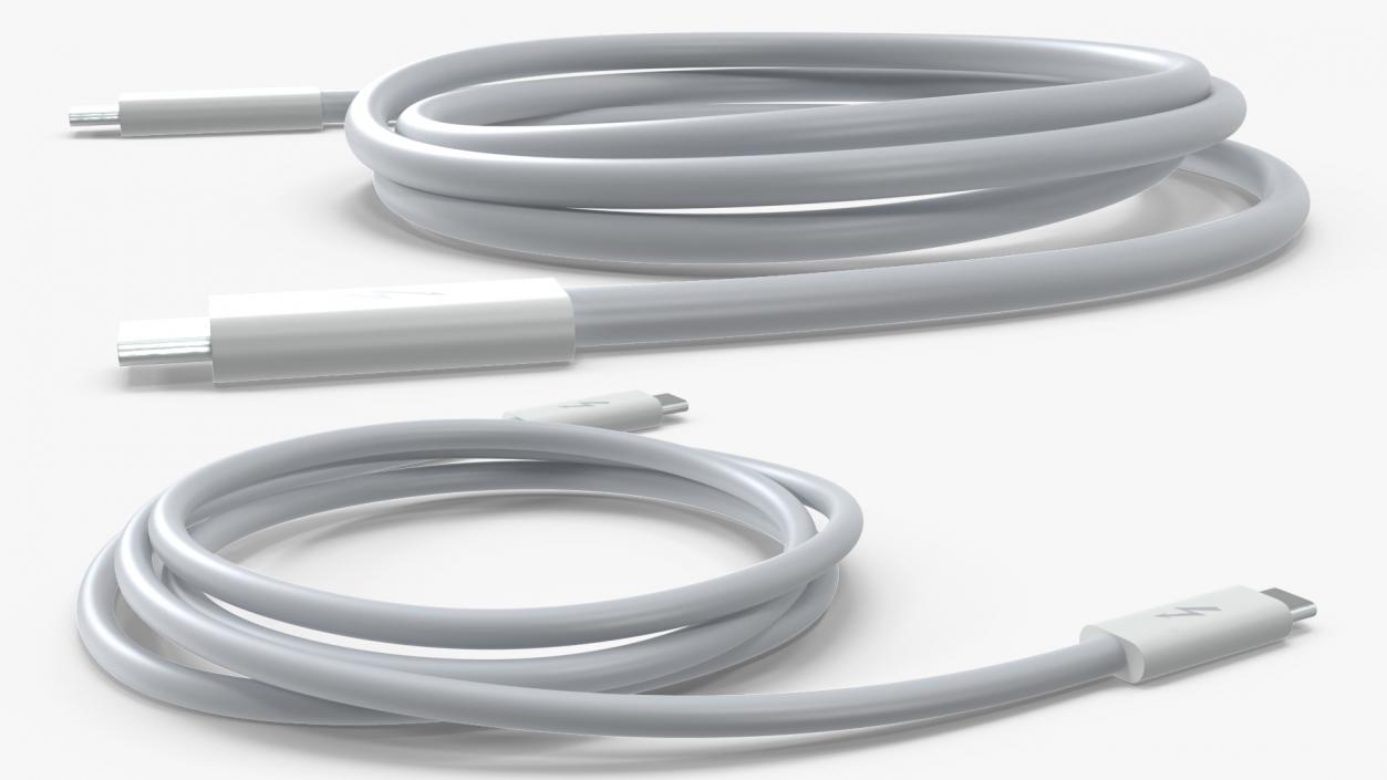 3D model Apple Thunderbolt 4 Pro Cable White