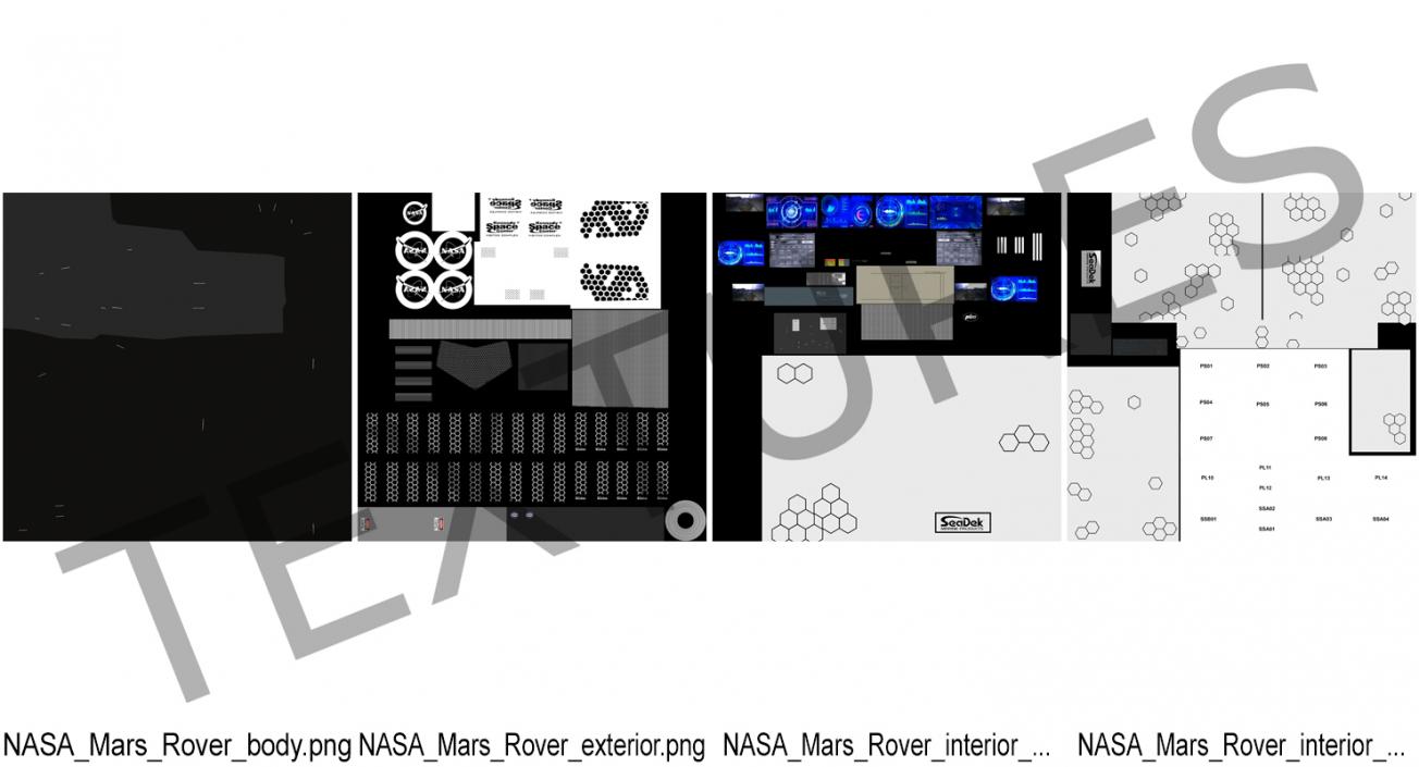 3D model NASA Futuristic Mars Rover Concept Simple Interior