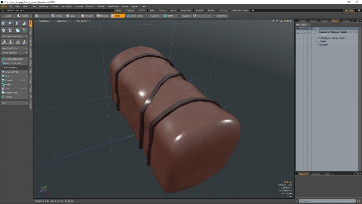 Chocolate Sponge Candy 3D