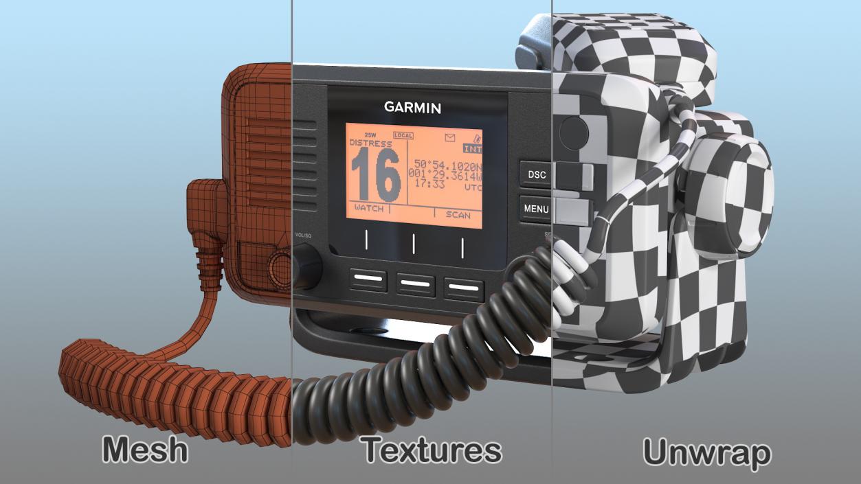 Garmin VHF 110 Fixed Mount Marine Radio 3D model