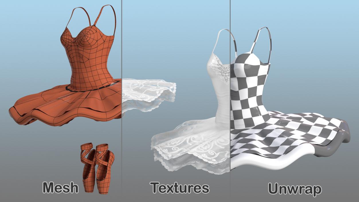 Ballet Tutu Dress 3D