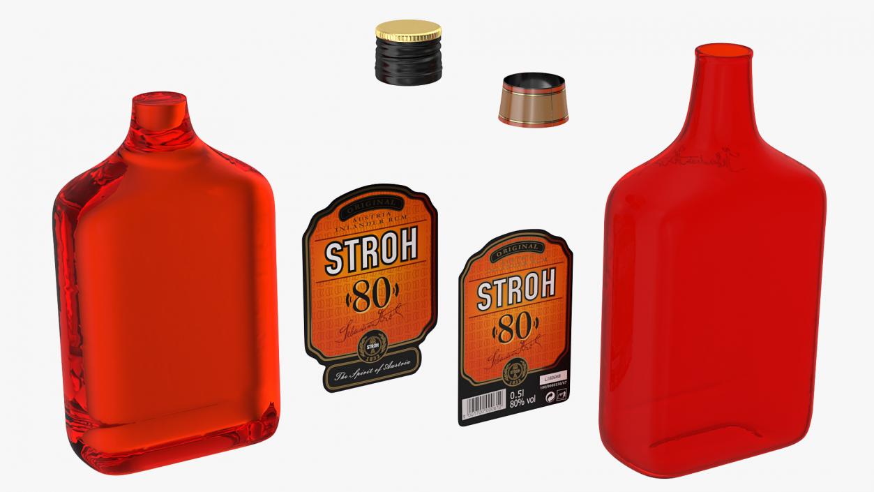 Stroh 80 Rum Bottle 3D model