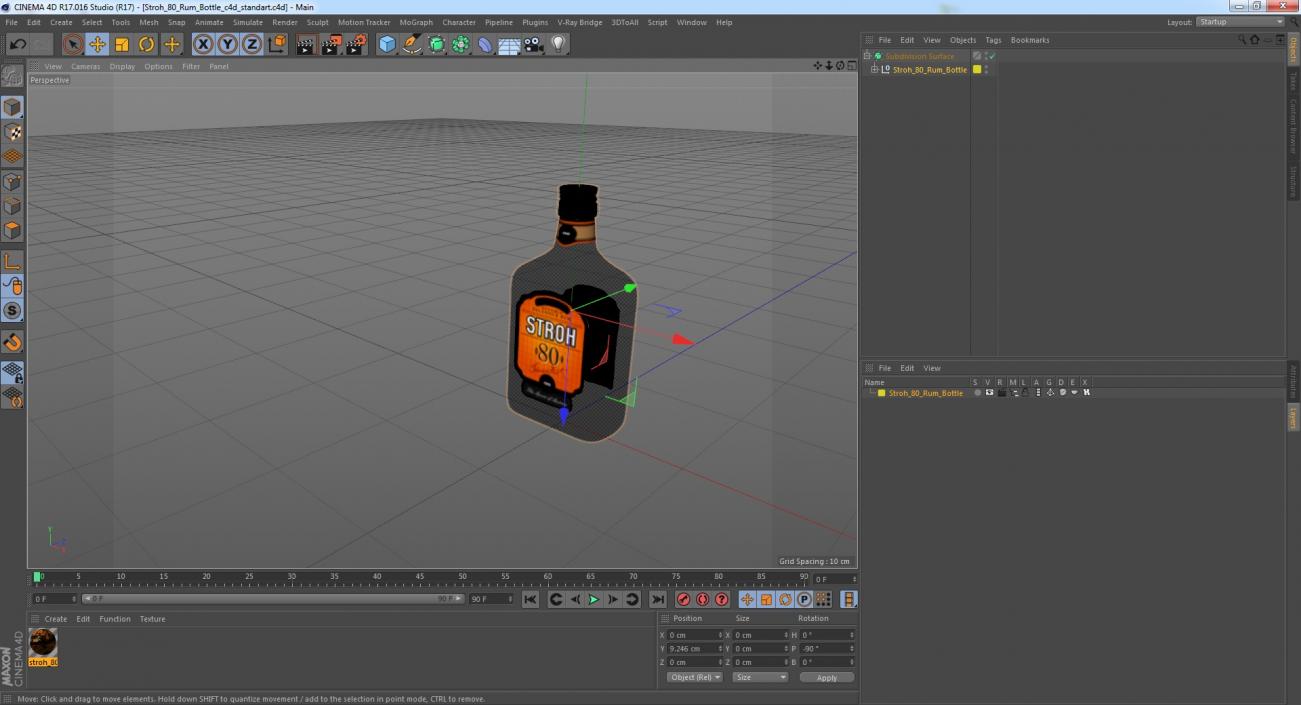 Stroh 80 Rum Bottle 3D model