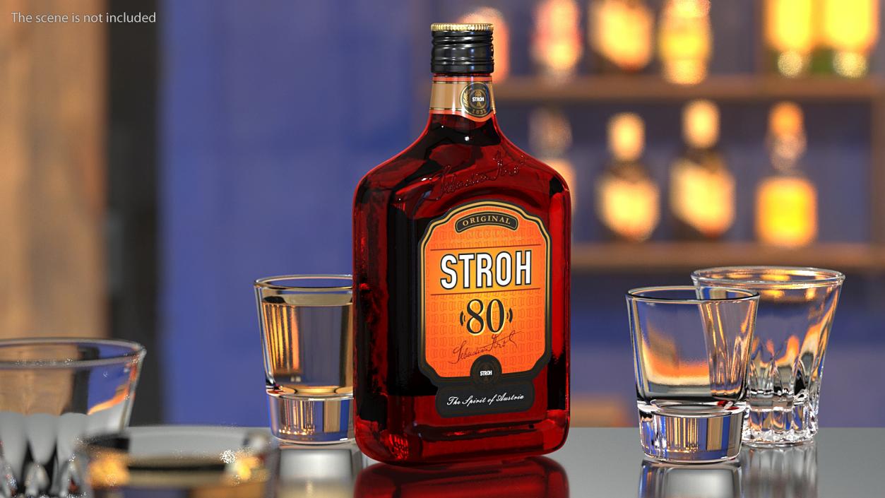 Stroh 80 Rum Bottle 3D model