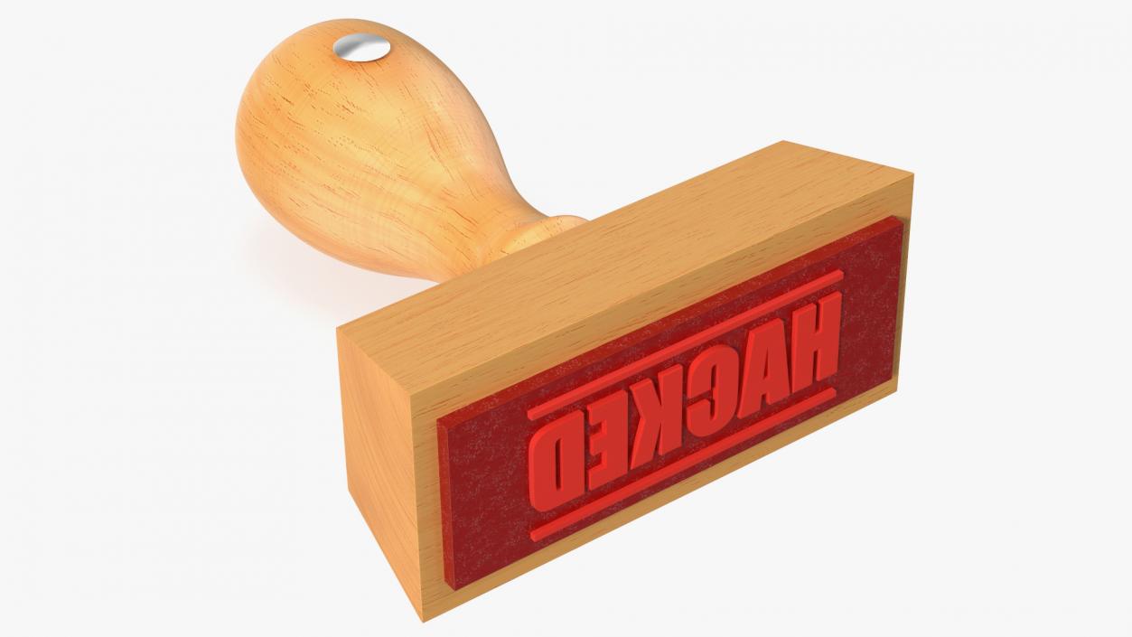 3D Rubber Stamp with Wood Handle Hacked