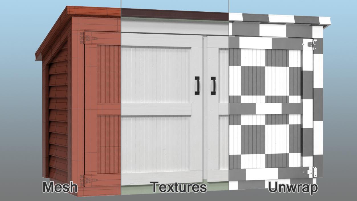 3D Wooden Storages Collection