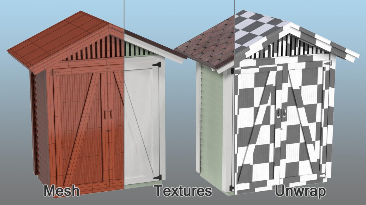 3D Wooden Storages Collection