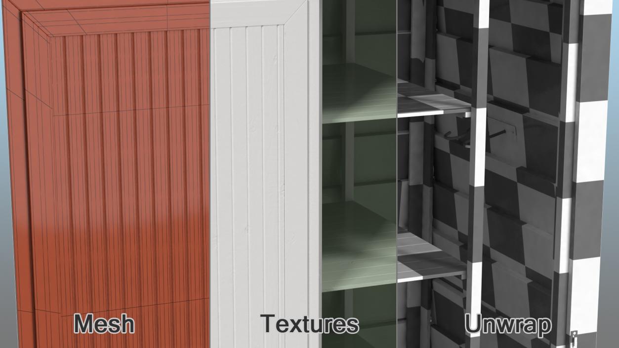 3D Wooden Storages Collection