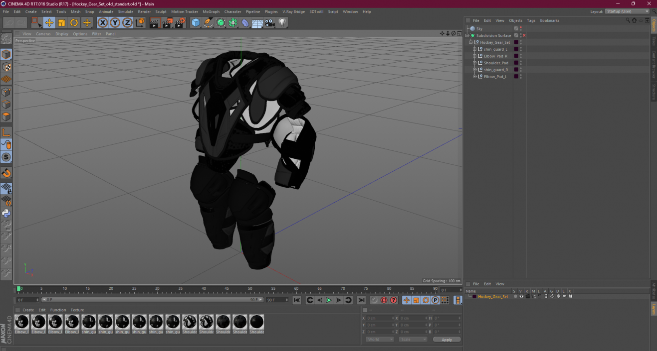 3D model Hockey Gear Set