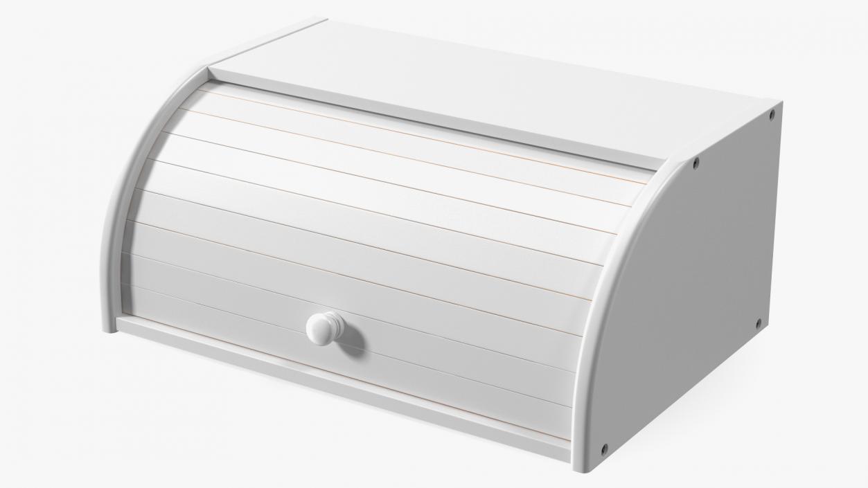 Bread Box Bamboo White Rigged 3D model