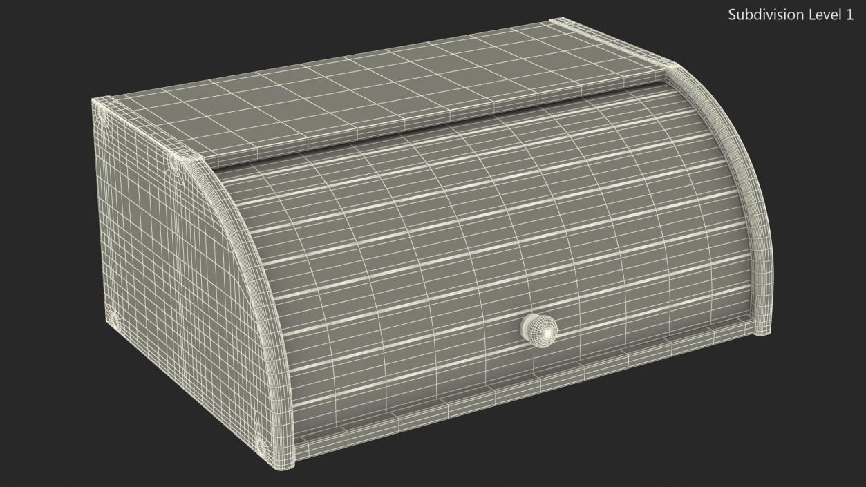 Bread Box Bamboo White Rigged 3D model