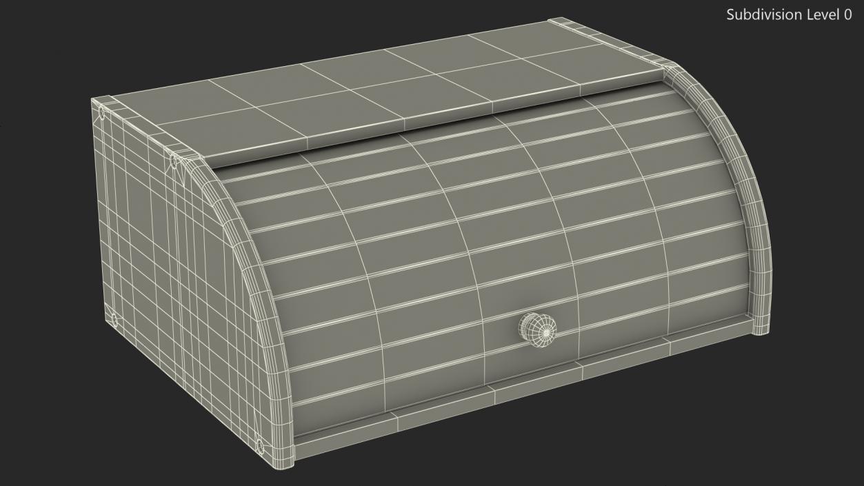 Bread Box Bamboo White Rigged 3D model