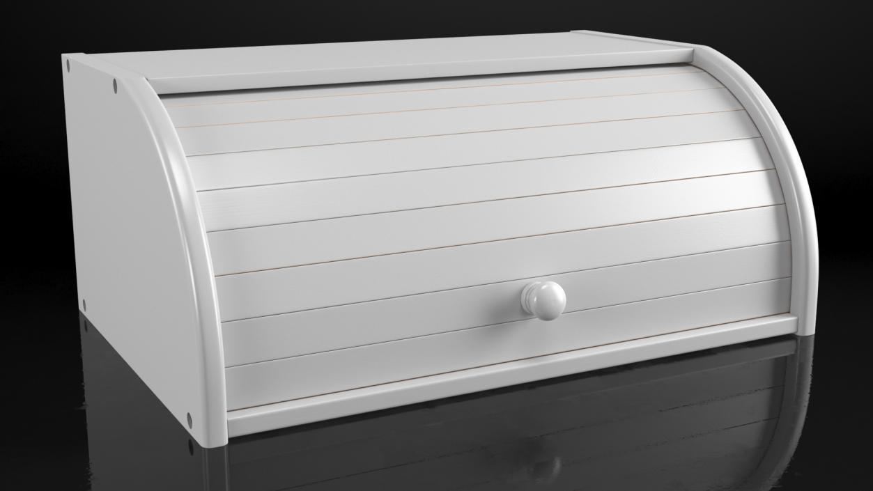 Bread Box Bamboo White Rigged 3D model