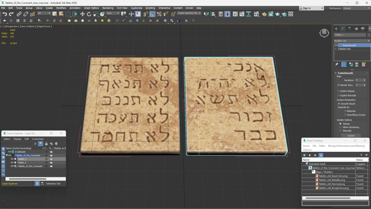 3D Tablets of the Covenant model