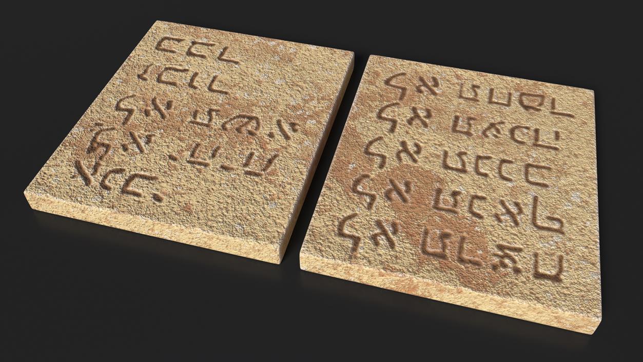 3D Tablets of the Covenant model