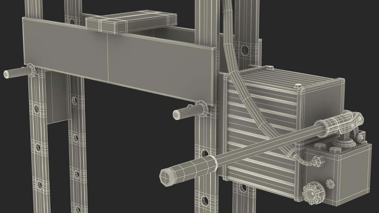 3D model Dake Manual Hydraulic Bench Press Rigged