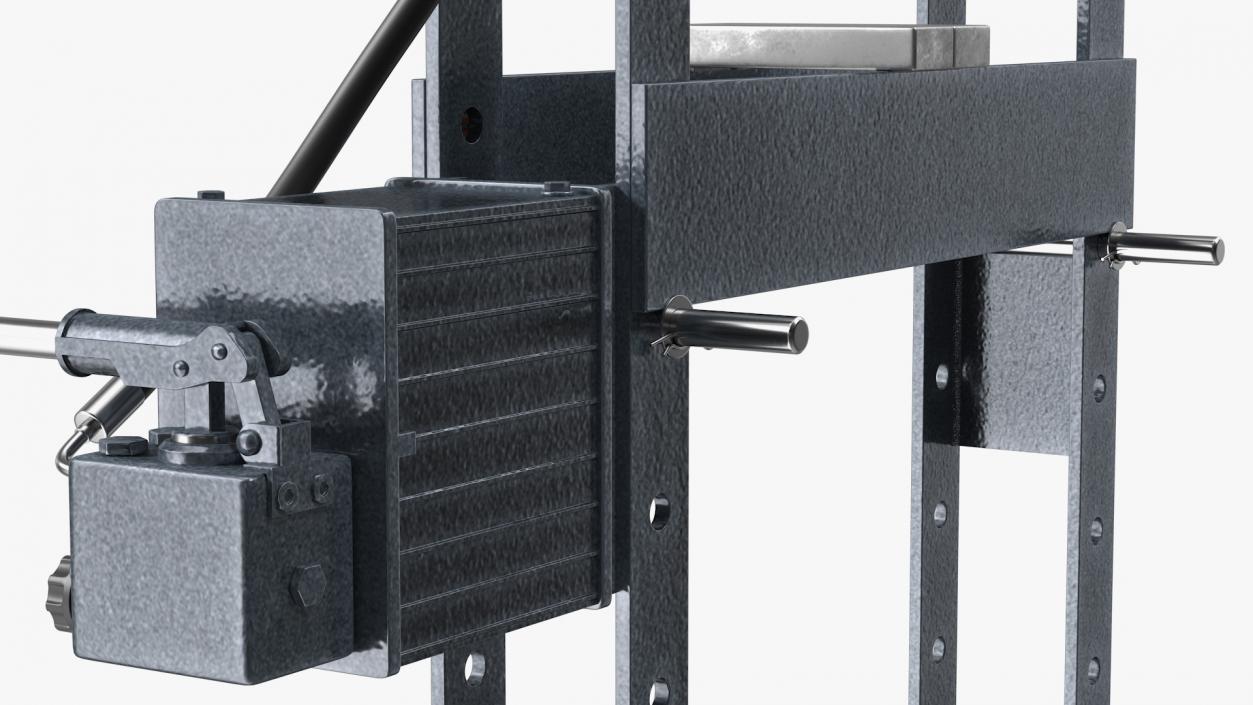 3D model Dake Manual Hydraulic Bench Press Rigged