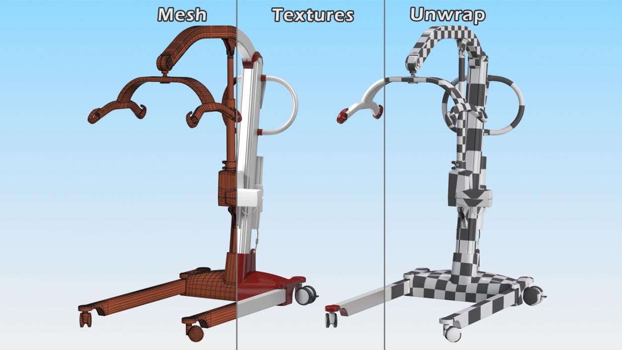 3D Patient Lift Molift Mover 205 Rigged